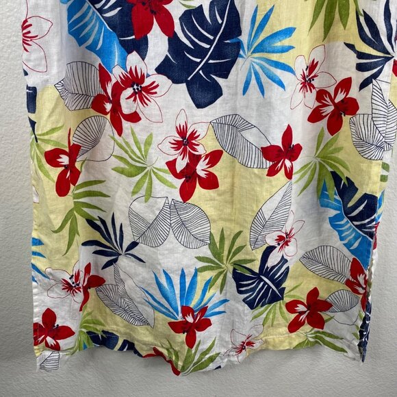 Hot Cotton Skirt Women's Linen Maxi Floral Tropical Multicolor Size 1X - Picture 6 of 9